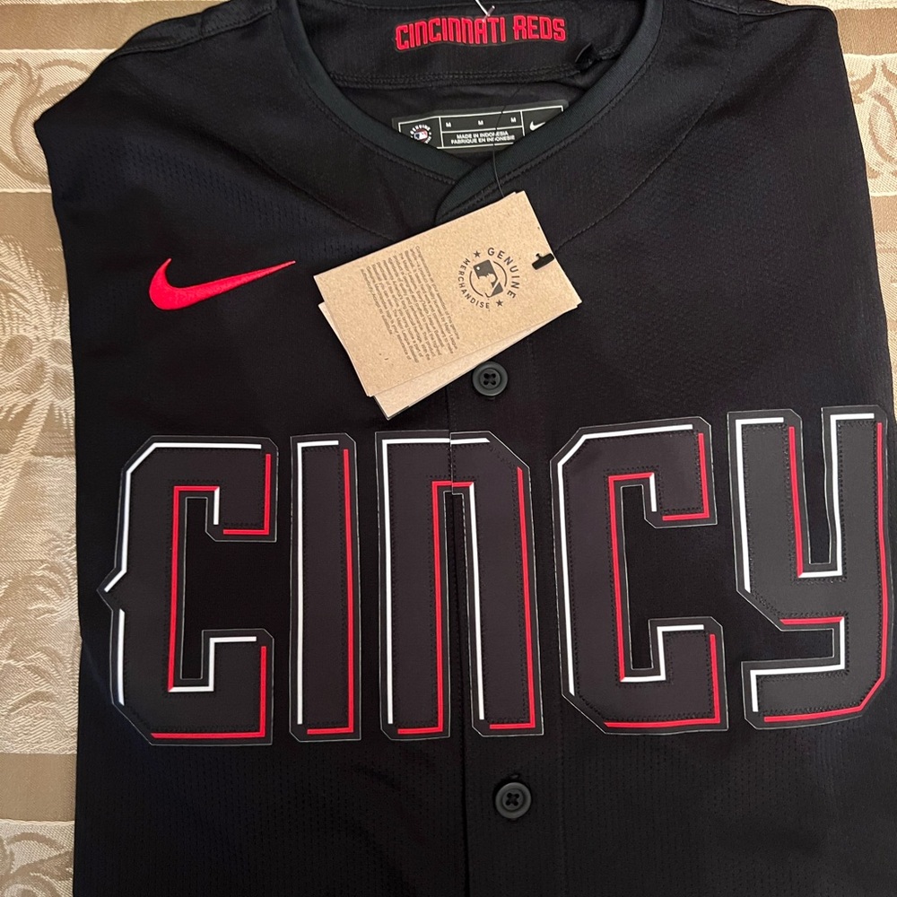 Nike Black Cincinnati Reds India Jersey